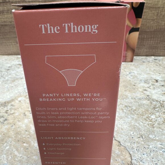 Lot O 4 Unders By Proof Period Thongs Womens Size M/L Black Light Absorbency - Picture 8 of 11